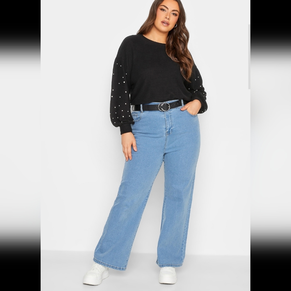 Long tall sally embellished long sleeve top
